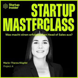 Startup insider Masterclass Marie-Theres-Klüpfler