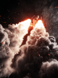 Space Tech Raketenstart