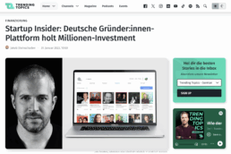 Trending Topics Startup Insider