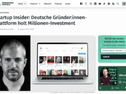 Trending Topics Startup Insider